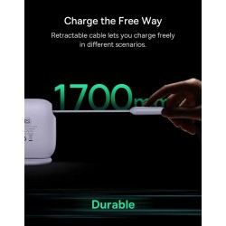 Baseus Retractable 100W 3 in 1 USB C Cable for iPhone 15 14 13 Desktop Charger USB Type C Fast Charge for Macbook Samsung Xiaomi